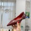 Valentino Chain Detail Ballerina Flats Burgundy 2021
