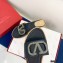 Valentino VLogo Signature Slide Sandals Black/Crystals 2021
