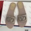 Valentino VLogo Signature Slide Sandals Camel/Crystals 2021