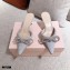 Mach & Mach Heel 6.5cm Double Bow Mules Glitter Silver 2021