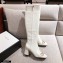 Gucci Leather Knee-high Boot with Horsebit 643889 White 2021