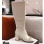 Gucci Leather Knee-high Boot with Horsebit 643889 White 2021