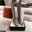 Gucci Leather Knee-high Boot with Horsebit 643889 Snake Print 2021