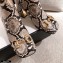 Gucci Leather Knee-high Boot with Horsebit 643889 Snake Print 2021
