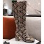 Gucci Leather Knee-high Boot with Horsebit 643889 Snake Print 2021