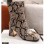 Gucci Leather Ankle Boot with Horsebit 643893 Snake Print 2021