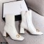 Gucci Leather Ankle Boot with Horsebit 643893 White 2021