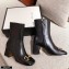 Gucci Leather Ankle Boot with Horsebit 643893 Black 2021