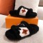 Louis Vuitton Paseo Flat Comfort Mules Shearling Black 2021