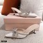 Mach & Mach Heel 6.5cm Double Bow Mules Glitter White 2021