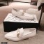 Chanel CC Logo and Chain Loafers White 2021
