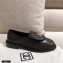 Chanel CC Logo and Quilting Flap Loafers Black 2021