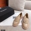 Chanel CC Logo and Quilting Flap Loafers Beige 2021