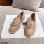 Chanel CC Logo and Quilting Flap Loafers Beige 2021