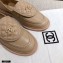 Chanel CC Logo and Quilting Flap Loafers Beige 2021
