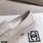 Chanel CC Logo and Quilting Flap Loafers White 2021