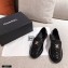 Chanel CC Logo and Quilting Flap Loafers Patent Black 2021