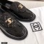 Chanel CC Logo and Quilting Flap Loafers Patent Black 2021