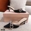 Mach & Mach Heel 6.5cm Double Bow Mules Glitter Black 2021