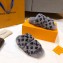 Louis Vuitton Mink Fur Bom Dia Flat Mules Gray 2021