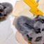 Louis Vuitton Mink Fur Bom Dia Flat Mules Gray 2021
