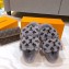 Louis Vuitton Mink Fur Bom Dia Flat Mules Gray 2021