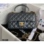 Chanel Small Classic Flap Bag with Top Handle AS2431 Dark Gray 2021