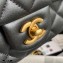 Chanel Small Classic Flap Bag with Top Handle AS2431 Dark Gray 2021