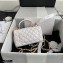 Chanel Small Classic Flap Bag with Top Handle AS2431 White 2021