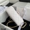 Chanel Small Classic Flap Bag with Top Handle AS2431 White 2021