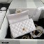 Chanel Small Classic Flap Bag with Top Handle AS2431 White 2021