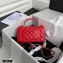 Chanel Small Classic Flap Bag with Top Handle AS2431 Red 2021