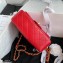 Chanel Small Classic Flap Bag with Top Handle AS2431 Red 2021