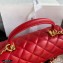 Chanel Small Classic Flap Bag with Top Handle AS2431 Red 2021