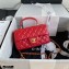 Chanel Small Classic Flap Bag with Top Handle AS2431 Red 2021