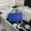 Chanel Small Classic Flap Bag with Top Handle AS2431 Blue 2021