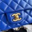 Chanel Small Classic Flap Bag with Top Handle AS2431 Blue 2021