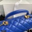 Chanel Small Classic Flap Bag with Top Handle AS2431 Blue 2021