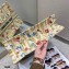 Dior Book Tote Bag in Beige Multicolor Hibiscus Metallic Thread Embroidery 2021