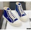 Chanel Vintage Canvas High-top Sneakers Blue 2021