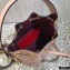 Valentino VLogo Walk Calfskin Bucket Bag Nude Pink 2021