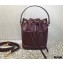 Valentino VLogo Walk Calfskin Bucket Bag Burgundy 2021