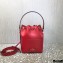 Valentino VLogo Walk Calfskin Bucket Bag Red 2021