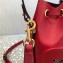 Valentino VLogo Walk Calfskin Bucket Bag Red 2021
