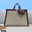 Fendi Medium Peekaboo X-Tote Shopper Bag FF Embroidered Canvas Burgundy 2021