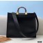 Fendi Leather Sunshine Medium Shopper Tote Bag Black 2021