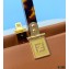 Fendi Leather Sunshine Medium Shopper Tote Bag Brown 2021