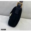 Fendi Vintage Suede Baguette Shoulder Bag Black 2021