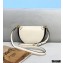 Fendi Leather Moonlight Shoulder Bag White 2021