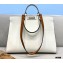 Fendi Leather Small Peekaboo X-Tote Shopper Bag White 2021